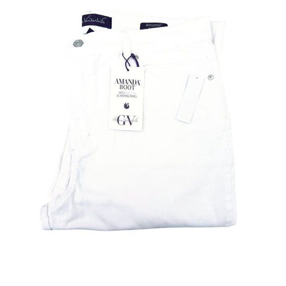 Gloria Vanderbilt Womens White Amanda High Rise Bootcut Jeans Sz 16 New - Picture 4 of 8